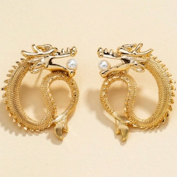 Chinese Dragon Pearl~ Loong Asian Zodiac Treasure Mythical Creature Monster Stud - Picture 11 of 16